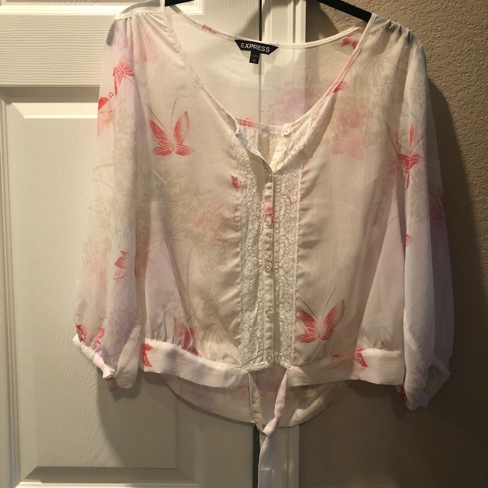 EXPRESS Sheer Blouse 🦋